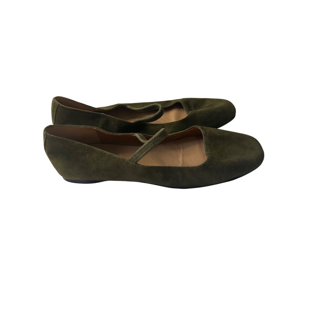 Madewell Olive Green Suede Flats - Picture 7 of 8